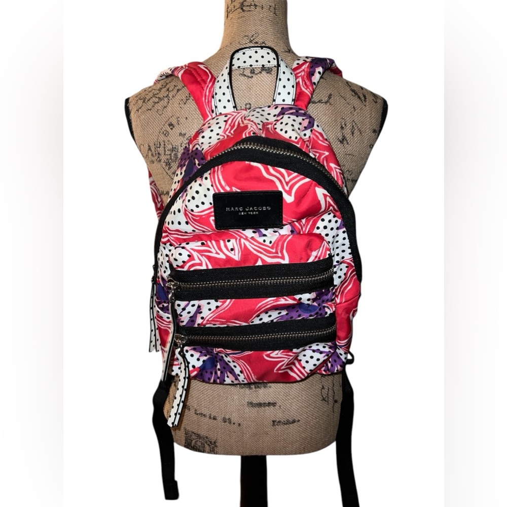 MARC JACOBS Biker Spotted Lily Printed Mini Backpack